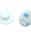Two self-stick drawer knobs and pull handles, white plastic ABS, no glue required, peel and stick for various surfaces, pack of 10 pieces.