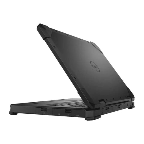 Rock Solid Rugged 14 Inch Fhd Display Intel Core I5 8350U Processor Unleashing Beastly Speed With 32Gb Ram And Lightning Quick 512Gb SSD Runs Windows 11 Pro Heavy Hitter Workstation Renewed viewed from the side with open lid and keyboard exposed.