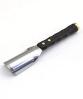 Nisaku Stainless Steel Roller Pipe Scraper Blade with curved edge and ergonomic handle for effective rust removal.