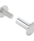Heavy Duty Aluminum Mounting Threaded Inserts With Slotted Screws And Smooth Barrels Solid Core Fasteners For No Sweat Diy Projects Across Any Job Site Pack Of Four - close-up view of aluminum inserts and screws.