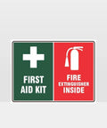 Emergency Fire Extinguisher Safety Sign For Workplaces And Warehouses UV Waterproof Aluminum Plaque Rustproof 8x12 inch with bold lettering