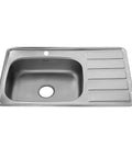 Topmount Kitchen Sink 33x20 Inch Stainless Steel Left Side One Hole For Single Faucet Handle Satin Finish