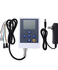 LCD Water Flow Meter With Quantitative Controller And G3 8 Inch Fuel Oil Gas Diesel Milk Flow Sensor with cables and adapter