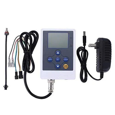 LCD Water Flow Meter With Quantitative Controller And G3 8 Inch Fuel Oil Gas Diesel Milk Flow Sensor with cables and adapter