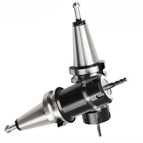 Kick Start Your Heavy Duty Grinding Rig With This BT50 Keyless Spring Collet Chuck Featuring ER32 ER40 Tool Holder, silver and black with drill bits.