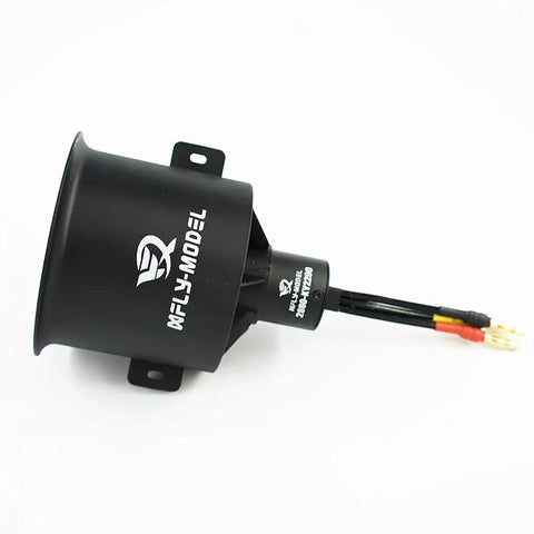 70mm 12 Blade EDF Ducted Fan With 6S Brushless Inrunner 2680 KV 2200 Motor for Model Jet Aircraft, side view