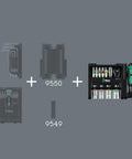Tool Check Modular 1 21 Piece Screwdriving Set Ultra Compact Pro Grade Versatile Kit with 1/4 Inch Ratchet layout image.