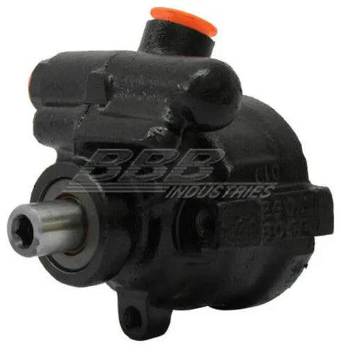 Remanufactured Power Steering Pump 7340119 features durable finish, compact size, designed for direct swap installation in trucks.