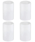 White Frosted Glass Shade Replacements Four Pack Cylinder Globe Lamp Shades With One And Five Eighths Inch Fitter
