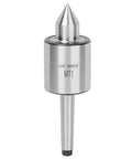 MT1 live center for metal lathe turning; triple bearing, hard alloy steel body, 600 lb capacity