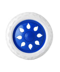 2 Pack Heavy Duty Luggage Caster Wheels 6.3 Inch Diameter Replacement For Travel Trolleys with blue hub and foam tread