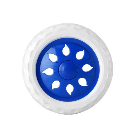 2 Pack Heavy Duty Luggage Caster Wheels 6.3 Inch Diameter Replacement For Travel Trolleys with blue hub and foam tread