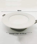 DJVHSRI Recessed Lighting Housing Trim Kits Thin Aluminum Round Downlights Spotlight Lights Grille, 190mm diameter, mounted.