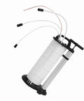 Easy Grip Hand Operated Oil Pump For Quick Engine Fluid Extraction With Suction Hose And Smooth Manual Action, 9L capacity, with multiple hoses.