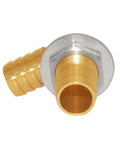 Two Pack Brass 90 Degree Barb Bulkhead Fittings For Three Quarter Inch OD Hose Barb Bulkhead Couplings Tank Connector