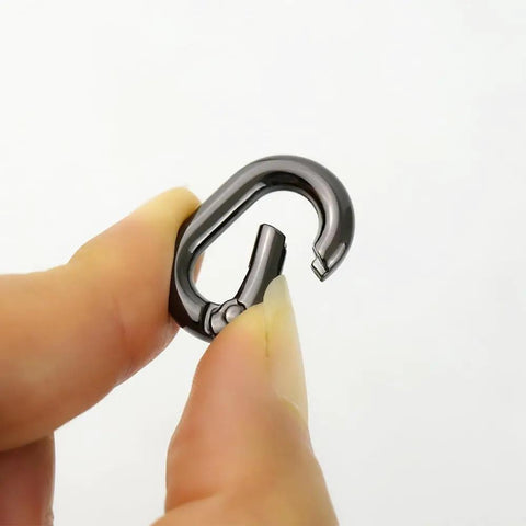 10 Pack Metal Spring Carabiners For Key Rings And Bags Black Built Tough Oval Key Ring Clips With Quick Release For Purses
