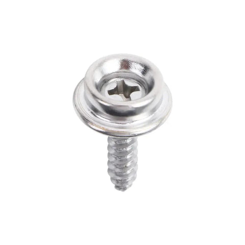 Stainless steel screw from Badass Quality 30 Piece Canvas Snap Fastener Kit, ideal for tents and heavy duty projects.