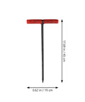 Heavy Duty Steel Manhole Cover Opener With Solid T Handle Grip Rust Resistant Multi Purpose Pull Lifter Hook For Sewer Lid Snagging And Jobsite Hauls No Sweat Tradesman Gear, 17.68x0.62in.