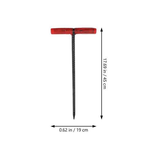 Heavy Duty Steel Manhole Cover Opener With Solid T Handle Grip Rust Resistant Multi Purpose Pull Lifter Hook For Sewer Lid Snagging And Jobsite Hauls No Sweat Tradesman Gear, 17.68x0.62in.