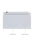 Straight Up Heavy Duty Five String Solar Pv Combiner Box With Built In Din Rail And Circuit Breaker For Off Grid Arrays showing input and output wire holes.