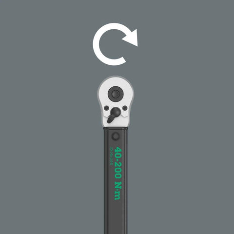 Built For Pros Pro Grade Click Torque C3 One Half Inch Drive Torque Wrench With Reversible Ratchet head 40-200 Nm