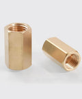 One Shop Grade Metric Female Brass Hex Rod Coupler Pipe Fitting Connector For Hydraulic Lines And Plumbing Tubing, M8x1mm.
