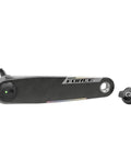 Force Left Crank Arm With Power Meter Spindle 165mm For AXS Wide Carbon Road Bike, shown with Quarq logo and spindle attachment