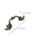 Zinc Alloy Door Handle And Drawer Pulls With 64mm Hole Spacing In European Style Antique Bronze Finish, ornate design