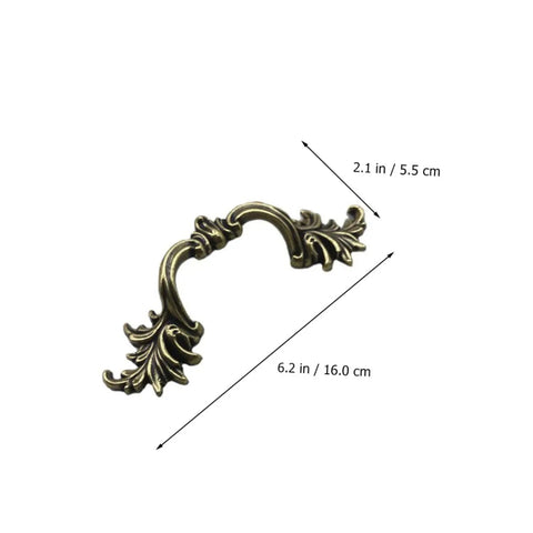Zinc Alloy Door Handle And Drawer Pulls With 64mm Hole Spacing In European Style Antique Bronze Finish, ornate design