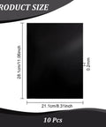 Benecreat black laser engraving testing paper, A4 11x8.3 in, double-sided, 0.2 mm thick, 10 sheets