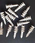 Self Drilling Drywall Anchors Set 100 Pcs With Screws And Reusable Storage Case Durable Plastic Hollow Wall Anchors on black surface