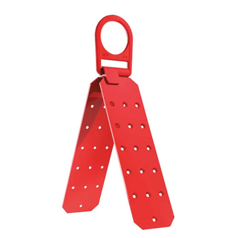 Roofer Fall Protection Kit With Adjustable Full Body Harness, Rope Grab With Shock Absorber, Roof anchor bracket, red metal design