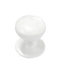 Built Tough White Bifold Closet Door Knobs 2 Pack Heavy Duty Metal Drawer Handles For Dressers Corrosion Resistant Bi Fold Hardware Setup For Modern Homes, white round design.