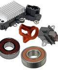 Toyota Forklift Alternator Rebuild Kit with Denso Compatible Bearings Brushes Regulator Springs and Seals components view