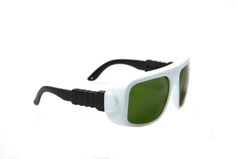 Professional Laser Safety Glasses Built Damn Tough For Ipl Gear, heavy-duty design with green lenses for eye protection.