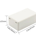 5Pcs Small Junction Boxes Set ABS Plastic Electrical Project Power Enclosures White 2.4 x 1.42 x 0.98 Inches Durable DIY Box