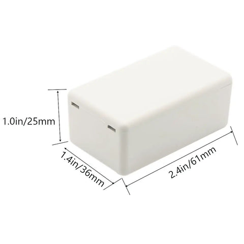 5Pcs Small Junction Boxes Set ABS Plastic Electrical Project Power Enclosures White 2.4 x 1.42 x 0.98 Inches Durable DIY Box