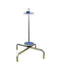 Heavy Duty Vertical Bubble Wrap Dispenser Workhorse with solid steel frame, 360-degree base for smooth packing station use.
