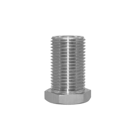 Stainless Steel One Quarter Inch NPT Female Bulkhead Coupler For Through Bulk Pipe Fitting Heavy Duty 1.5 Inch Length Corrosion Resistant