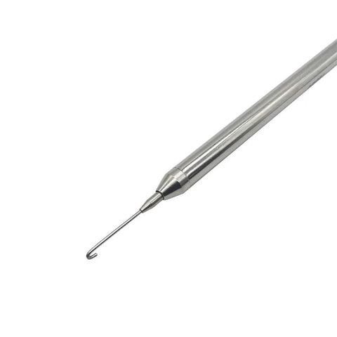 Orthodontic Force Gauge And Dontrix Dynamometer Stainless Steel Autoclavable Dental Tool With Black Engraved Marking Measures Up To 400g, close-up tip