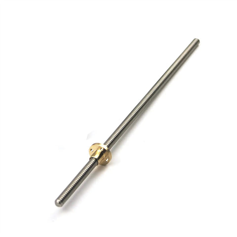 Heavy Duty Hella Smooth Tracking Rock Solid Stainless Steel T8 Lead Screw Measuring 1200 Mm With Nut And Kp08 Vertical Bearing Bracket Engineered For 3D Printers And Cnc Machines