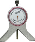 Magnetic Base Dial Protractor With Center Punch And Solid Steel Body, 360 Degree Range In Four 90 Degree Increments, upright view