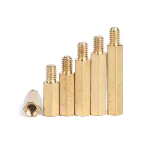 Brass M3 Hex Standoff Spacers Set With Spacing Screws For PCB Assembly, 100Pcs Includes 6mm Spacers And Lengths From 4mm To 40mm, DIY Friendly For Home, Office, And Hobby Projects, 200Pcs Box Kit, brass M3 hex spacers