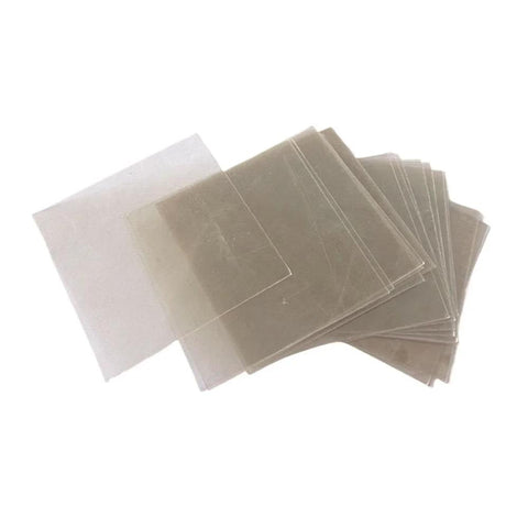 Pack of 100 transparent mica insulation sheets for DIY experiments, thin and lightweight, thermal conductor, high temperature resistant.