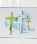 Easter card made with cross set metal die cuts for Christmas pray fish cross cutting dies stencils for DIY crafts