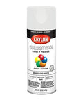 Top Shelf Sixty Pack Of Twelve Ounce White Spray Paint With Integrated Primer Semi Gloss Finish Fast Drying Rust Guard Formula Ready To Roll For Indoor Outdoor Projects On Wood Metal And Plastic Angled Valve Sprays Upside Down Wherever You Point.