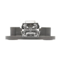 Front view of Dishwasher Upper Dishrack Slide Track Right Side Genuine OEM Replacement Rail showing metal guide design.
