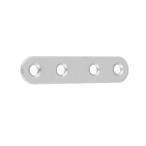 8 Piece Black Straight Brace Brackets for Cabinet Hinge Repair Plate 3 Inch Stainless Steel Flat Mending Plates Heavy Duty