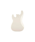 Precision Bass Alder Body In Arctic White Gloss Finish Routed For Split Single-Coil Pickup No Pickguard Holes Vintage-Style Four-Bolt Neck Pocket Five-Screw Bridge Mount Ready For Custom Build front view