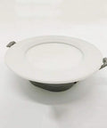 DJVHSRI Recessed Lighting Housing Trim Kits Thin Aluminum Round Downlights Spotlight Lights Grille Cabinet Integrated Spot Lamp Household Indoor Kitchen Living Room,Warm Light-18, white aluminum downlight with clip fittings.
